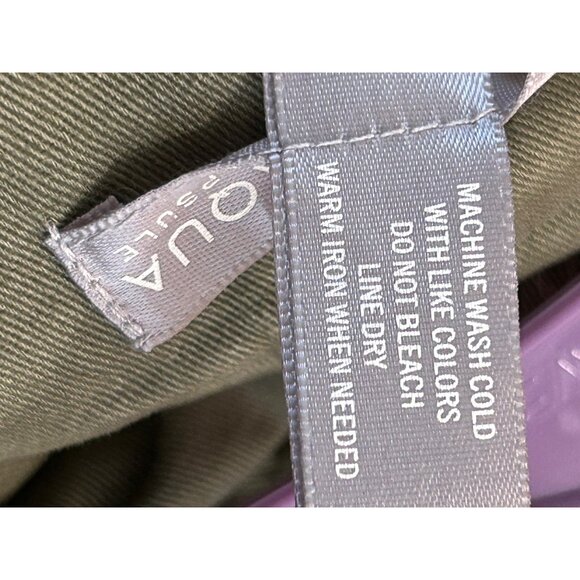 Olive Green Embroidered Floral Military Utility Jacket By Aqua Capsule Rugged - Picture 5 of 11